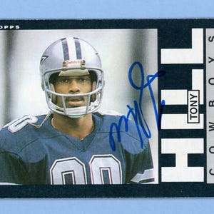 Vintage gesigneerde 1985 Topps Dallas Cowboys-kaarten: Bill Bates, Tony Hill en Mike Renfro