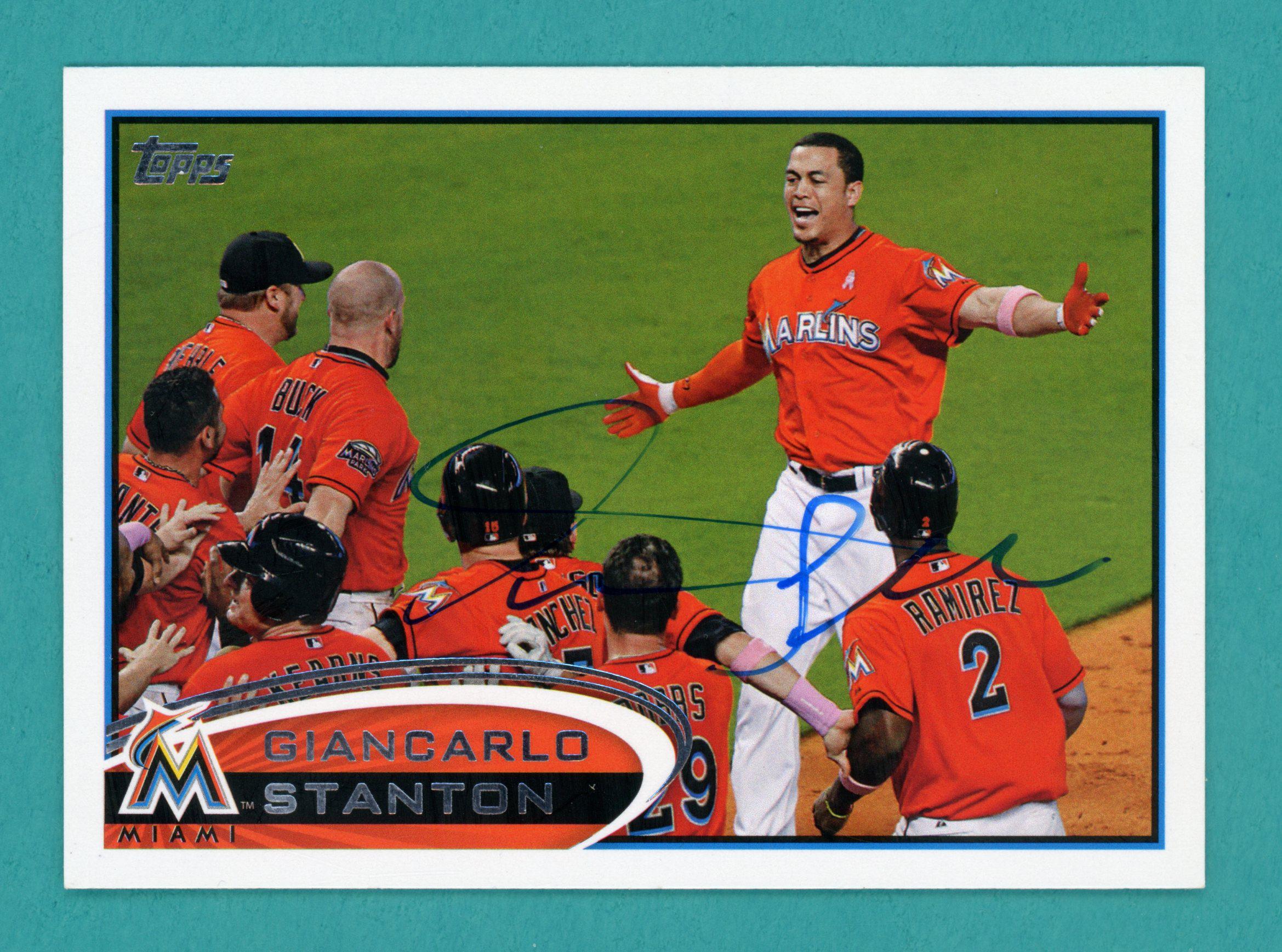 Autographed Florida Marlins: Giancarlo Stanton, J.T. 