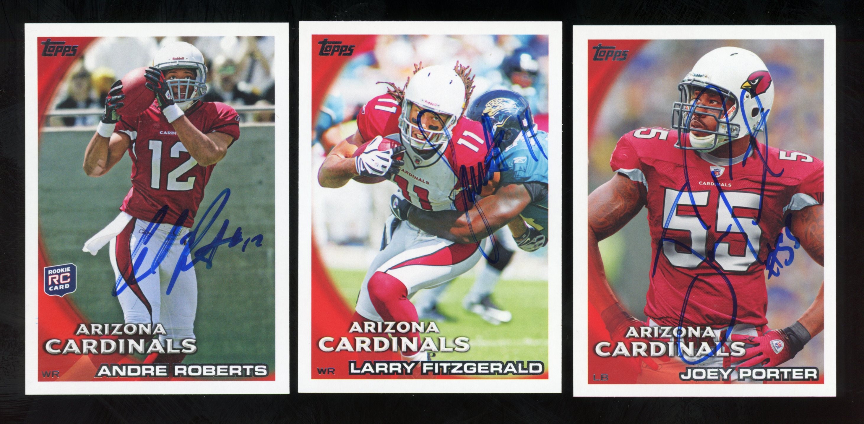 Autographed 2010 Topps Arizona Cardinals Larry Fitzgerald Etsy