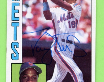 Carte de recrue Topps Darryl Strawberry dédicacée en 1984 / Mets de New York