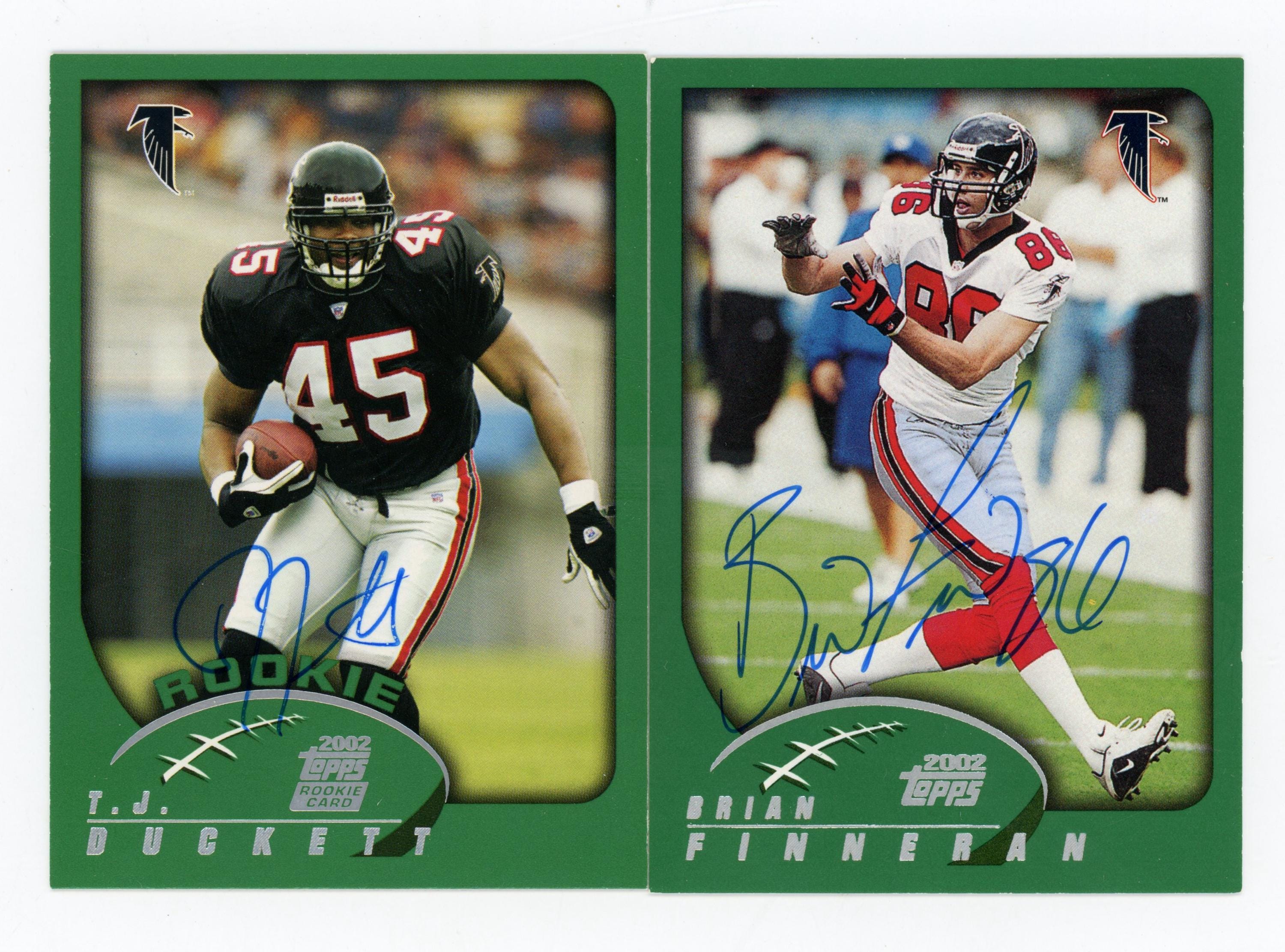 Autographed 2002 T.J. Duckett Atlanta Falcons Rookie Card, Brian