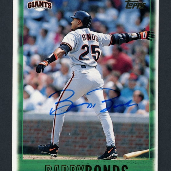 Autographed 1997 Topps Barry Bonds San Francisco Giants card