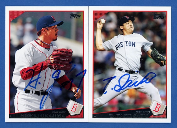 サイン入り2009年トップス・ボストン・レッドソックス投手: 松坂大輔