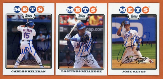 Autographed 2008 Topps New York Mets: Carlos Beltran Jose 