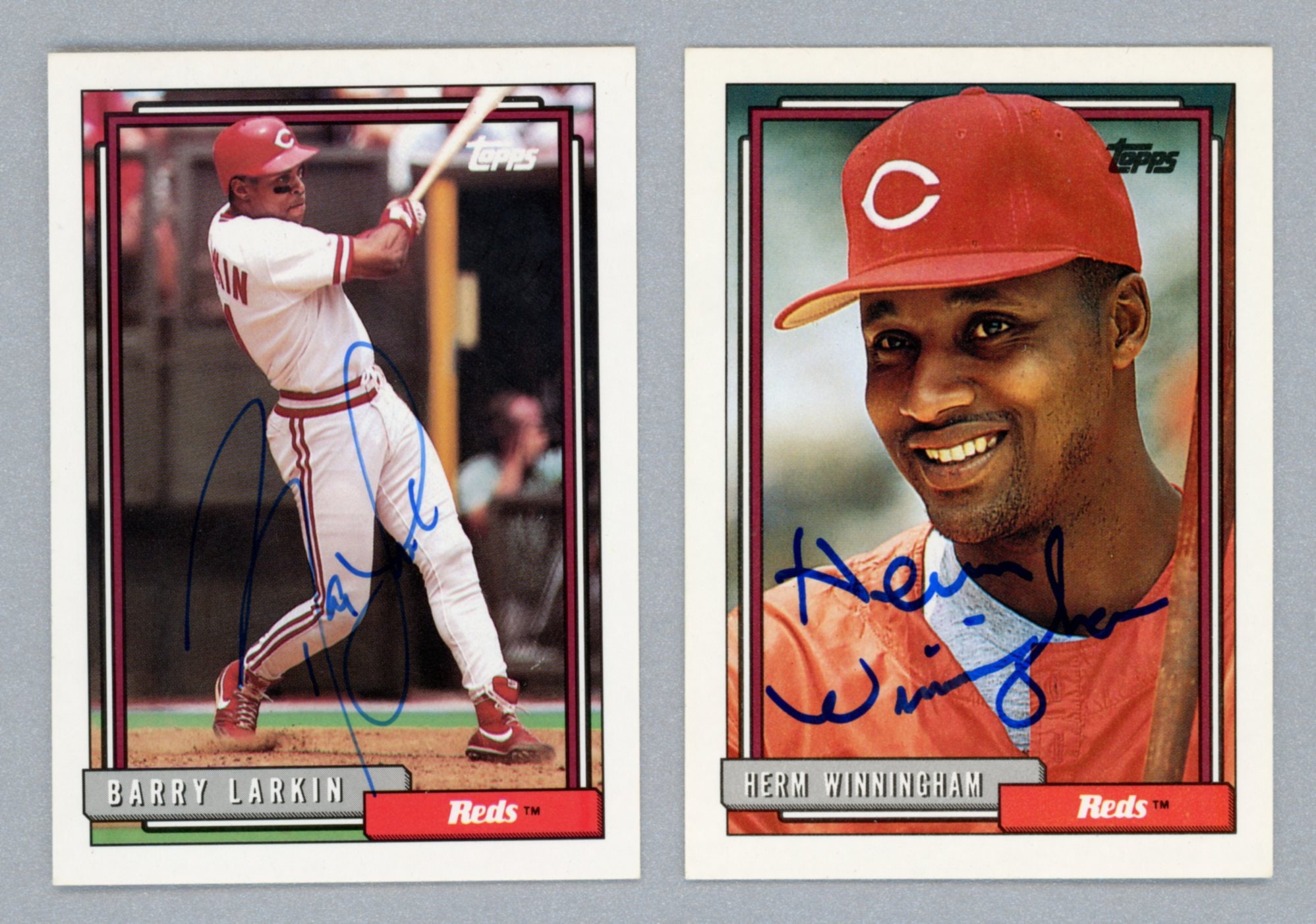 Autographed Signed 1992 Topps Cincinnati Reds: Barry Larkin 