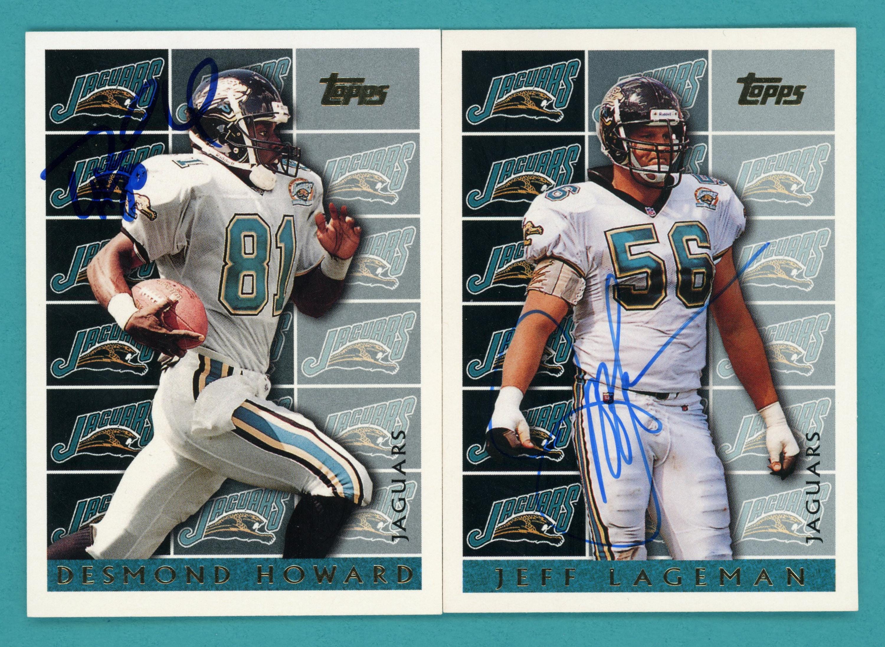 Autographed 1995 Topps Jacksonville Jaguars Cards: Desmond Howard