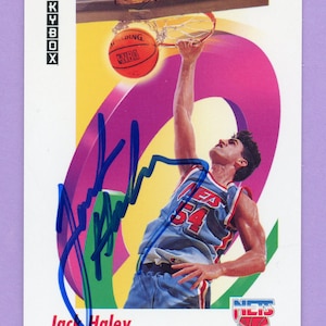 Autographed 1991 SkyBox Jack Haley (d. 2015) New Jersey Nets