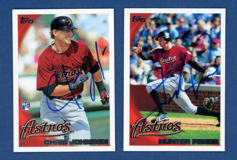 Hunter Pence and Chris Johnson Autographed 2010 Autographed Houston Astros