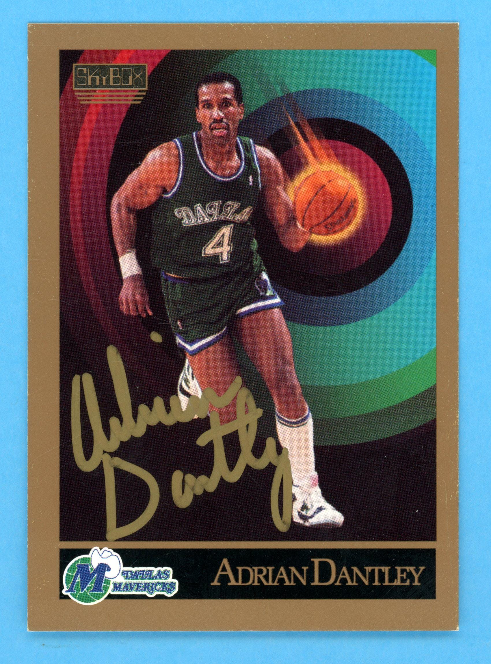 Autografy SkyBox Dallas Mavericks z 1990 r.: Adrian Dantley, Richie Adubato i 2 innych