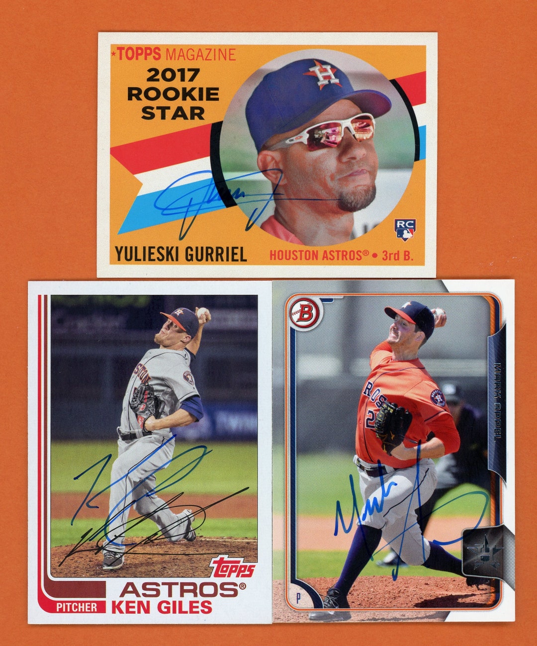 Autographed Houston Astros: Yuli Gurriel and Mark Appel Rookie