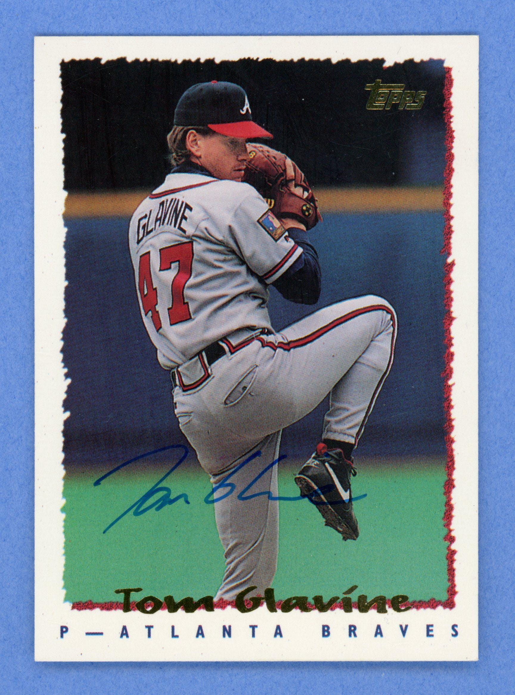 1995年 Topps トム・グラビン アトランタ・ブレーブス 直筆サイン入り 