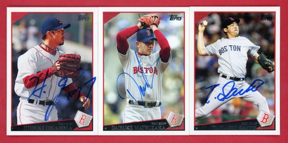 サイン入り2009年トップス・ボストン・レッドソックス投手: 松坂大輔