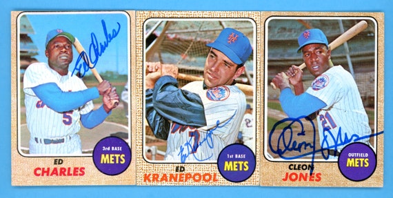 Autographed 1968 Topps New York Mets: Cleon Jones Ed 