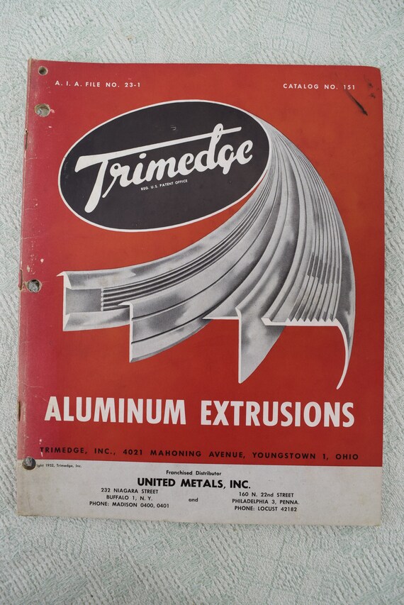 Trimedge Aluminum Extrusions Youngstown Ohio Catalog No. 151 Etsy