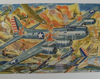 Jigsaw Puzzle Army Air Force airplanes B-17 Vintage Superstitious Aloysius 1943 Whimsies