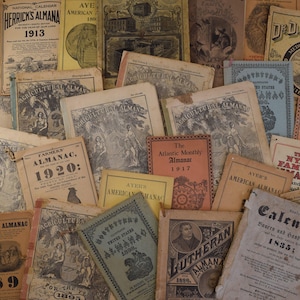 1800s Antique Almanacs Choice