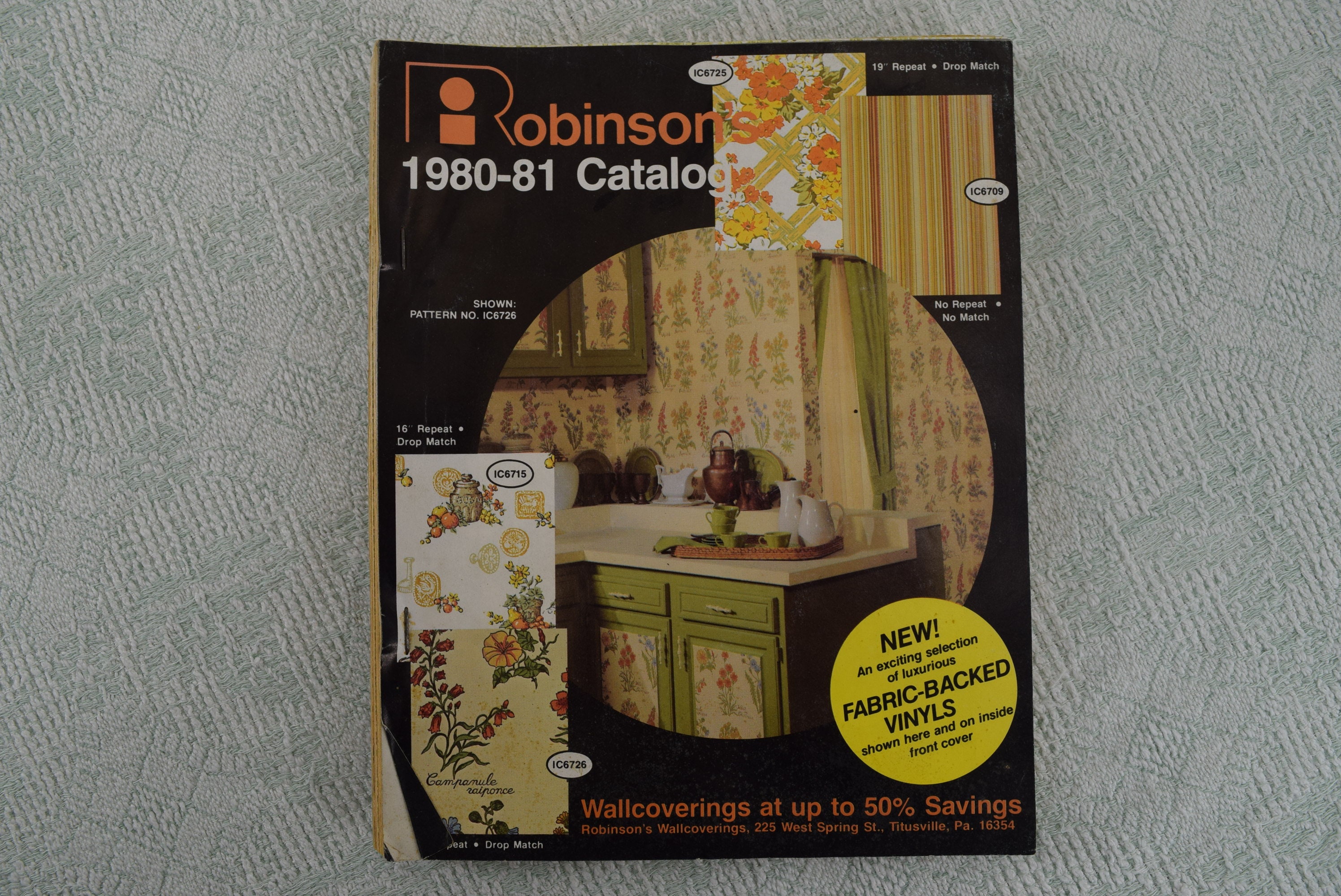 Robinson's 198081 Wallpaper Catalog Samples Titusville PA Etsy
