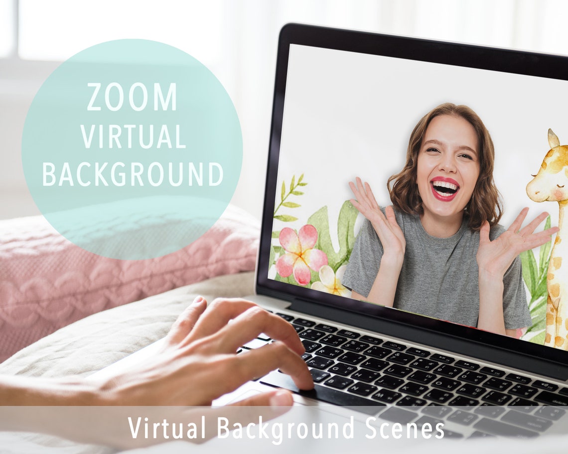 Virtual Baby Shower. Zoom Baby Shower Background Bundle. 8 Etsy