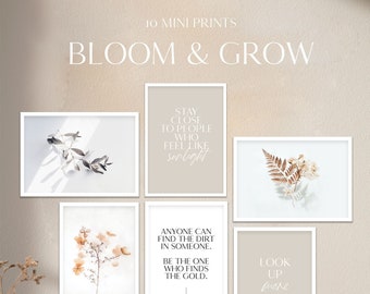 Bloom & Grow murals • 10 cards in a set • Wall Art Poster picture wall • Maxi cards postcards DIN A5 • Poster set HEJ.CREATION