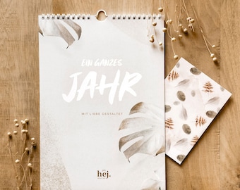 Bastelkalender "Ein ganzes Jahr" Fotokalender Kreativkalender • A4 immerwährendes Kalendarium Weihnachtsgeschenk Boho Scandi // HEJ.CREATION