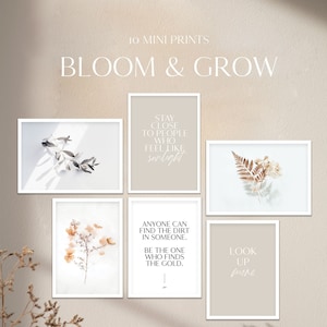Bloom & Grow Wandbilder • 10 Karten im Set • Wall Art Poster Bilderwand • Maxikarten Postkarten DIN A5 • Posterset HEJ.CREATION