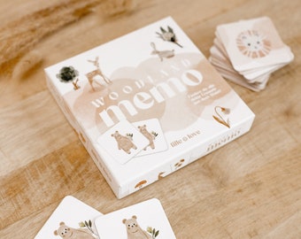 Memory memo game "WOODLAND" for children / gift idea children's birthday party / memo game for 2-8 players, ages 3+ by LILLE LØVE