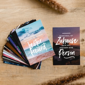 Set mit 20 Postkarten „Zweisamkeit“-Kollektion - Karten mit Herz zum Thema Liebe, für Freund & Freundin, Hochzeit  // HEJ.CREATION
