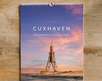 Wandkalender 2024 „Cuxhaven Nordsee“ • DIN A3 Kalender auf Naturpapier // HEJ.CREATION Nordimpressionen Nordseekalender