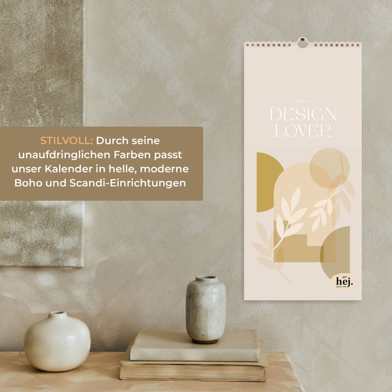 Paarkalender 2024 Design Lover Familienkalender 2024 mit 3 Spalten Modern Art Familienplaner // HEJ.CREATION Bild 4