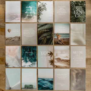Set mit 20 Postkarten SelbstliebeKollektion Karten mit Sprüchen zum Thema Selbstliebe, Achtsamkeit, Motivation // HEJ.CREATION Bild 2
