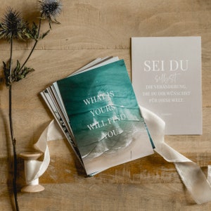 Set mit 20 Postkarten „Selbstliebe“-Kollektion - Karten mit Sprüchen zum Thema Selbstliebe, Achtsamkeit, Motivation // HEJ.CREATION