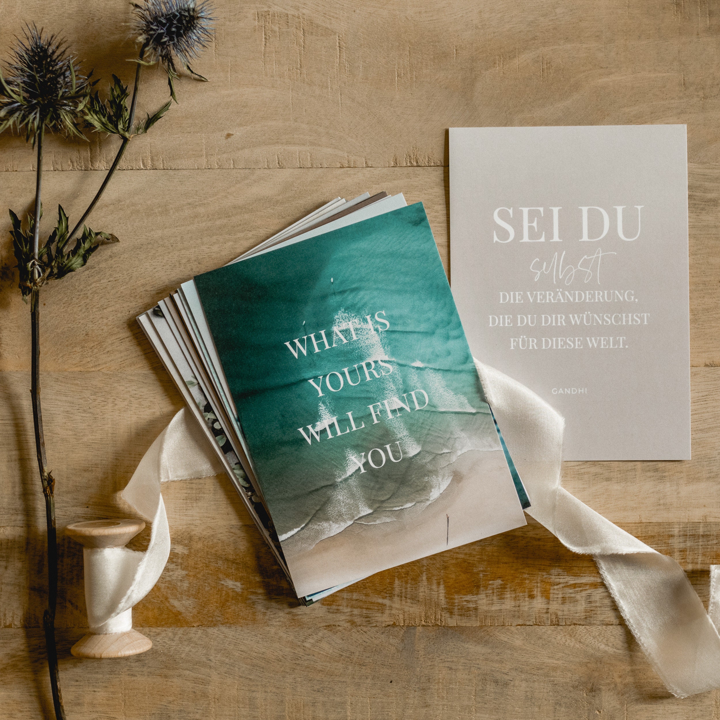20 Motivationskarten Set – Inspirierende Affirmationszitate Auf Hochwertigem Karton A6
