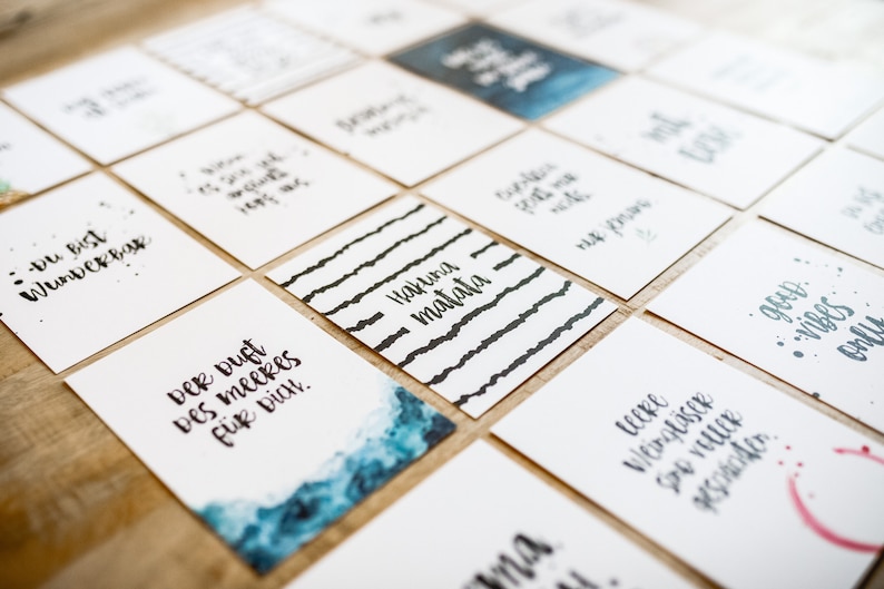 Set of 20 postcards Friendship collection cards with sayings on the subject of friends, love, missing, Corona // HEJ.CREATION image 8