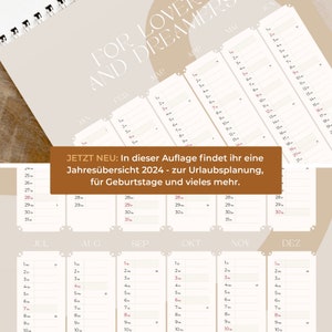 Paarkalender 2024 Design Lover Familienkalender 2024 mit 3 Spalten Modern Art Familienplaner // HEJ.CREATION Bild 6