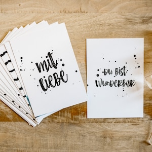 Set of 20 postcards Friendship collection cards with sayings on the subject of friends, love, missing, Corona // HEJ.CREATION image 1