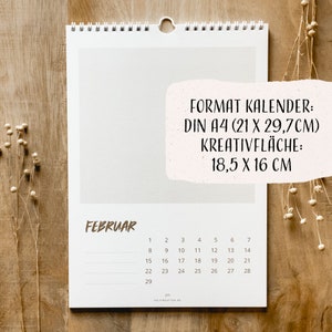 Bastelkalender Ein ganzes Jahr Fotokalender Kreativkalender A4 immerwährendes Kalendarium Weihnachtsgeschenk Boho Scandi // HEJ.CREATION Bild 6