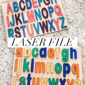 Alphabet Puzzle Laser cut svg digital file
