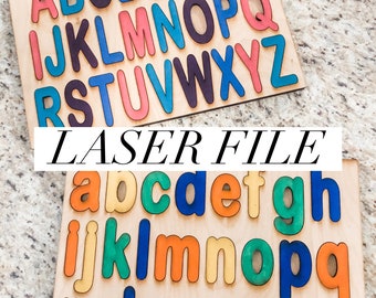 Alphabet Puzzle Laser cut svg digital file