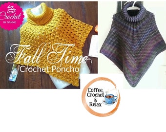 2 Crochet Boho Poncho Patterns | Instant Download Printable Pdf Patterns