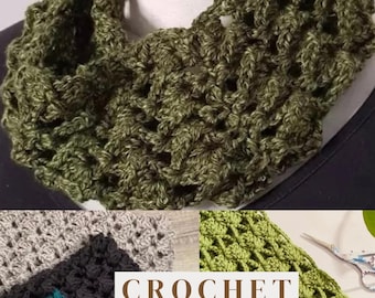 Crochet Cowl and Scarf Patterns, Boho Style (PDF Pattern)