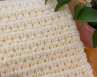 Easy Crochet Blanket Pattern, Lightweight Throw (Instant Download)
