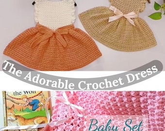 2 Crochet Children Dress & Blanket Patterns Baby to 12 Years (PDF)