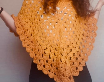 Crochet Poncho Crochet Shawl for Chic Woman Instant Download Pattern