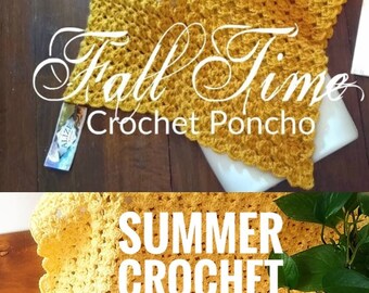 Crochet Poncho Shawl & Crochet Blanket Patterns Instant Download PDF