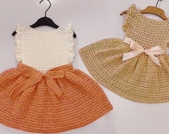 Crochet Dress Pattern for girls Crochet Pattern Baby Dress with Baby Dress Girl 10 Years Size Instant Download Now