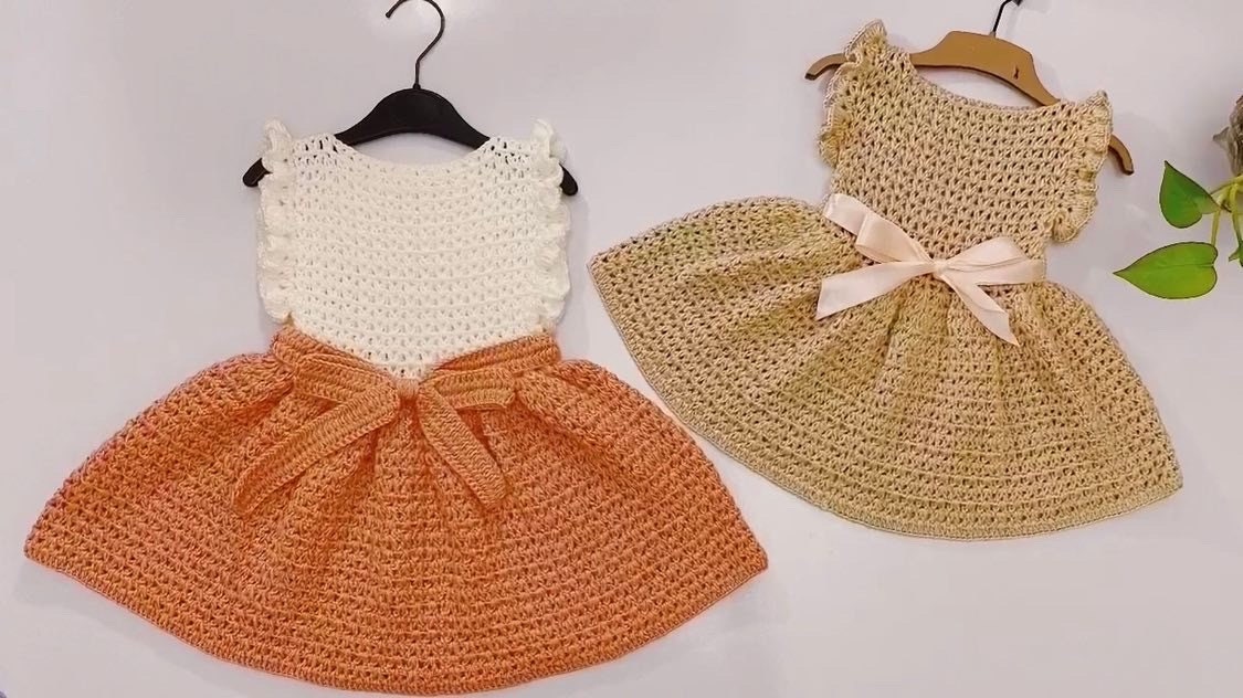Patron de vestido de crochet facil y rapido para todas las estaciones Patron de crochet Vestido de bebe con vestido de bebe nina 2 anos Tamano Descarga instantanea ahora Etsy Mexico