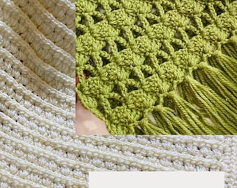 Crochet Blanket & Scarf Pattern Bundle, Easy DIY (Instant Download)