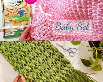 Crochet Blanket and Scarf Patterns, Baby to Home Sizes (PDF Pattern)