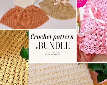 Crochet Dress & Blanket Pattern Bundle, 38 Sizes (PDF Download)