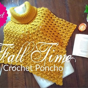 Crochet Boho Poncho Shawl Instant Download Pattern